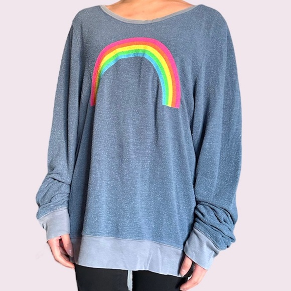 Wildfox Tops - Wildfox rainbow pullover